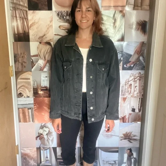 Angel Wing Black Denim Jacket - Picture 3 of 3